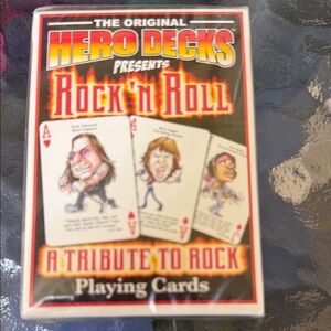 Unk Hero Decks Rock 'N Roll Playing Cards - Red and Black